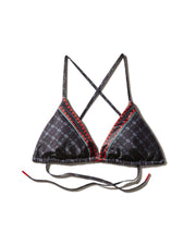 MIDNIGHT MONEY PATTERN BIKINI TOP